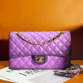 Chanel A01112 Flap Classic 11.12 Handbag Gradient Lambskin & Gold-Tone Metal Purple - Default Title - View 1