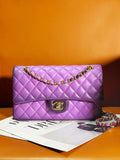 Chanel A01112 Flap Classic 11.12 Handbag Gradient Lambskin & Gold-Tone Metal Purple