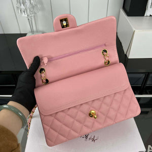 Chanel A01112 Flap Classic 11.12 Handbag Grained Calfskin & Gold-Tone Metal Pink - Default Title - View 6