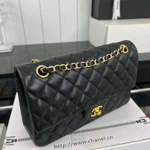 Chanel A01112 Flap Classic 11.12 Handbag Grained Calfskin & Gold-Tone Metal Black - Default Title - View 3