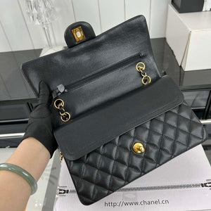 Chanel A01112 Flap Classic 11.12 Handbag Grained Calfskin & Gold-Tone Metal Black - Default Title - View 6