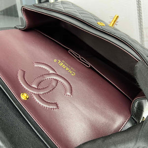 Chanel A01112 Flap Classic 11.12 Handbag Grained Calfskin & Gold-Tone Metal Black - Default Title - View 8