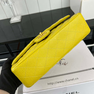 Chanel A01112 Flap Classic 11.12 Handbag Grained Calfskin & Gold-Tone Metal Yellow - Default Title - View 5