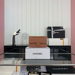 Chanel A01112 Flap Classic 11.12 Handbag Grained Calfskin & Gold-Tone Metal Brown - Default Title - View 1