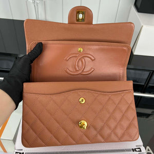 Chanel A01112 Flap Classic 11.12 Handbag Grained Calfskin & Gold-Tone Metal Brown - Default Title - View 7