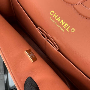Chanel A01112 Flap Classic 11.12 Handbag Grained Calfskin & Gold-Tone Metal Brown - Default Title - View 9