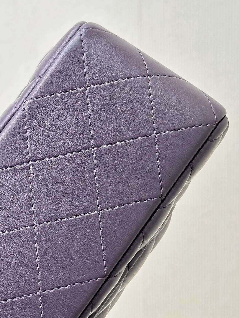 Chanel A01112 Flap Classic 11.12 Handbag Grape Purple Lambskin Light Gold - Default Title - View 18