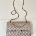 Chanel A01112 Flap Classic 11.12 Handbag Gray Lambskin Gold - Default Title - View 1