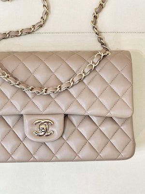 Chanel A01112 Flap Classic 11.12 Handbag Gray Lambskin Gold - Default Title - View 3