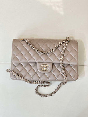 Chanel A01112 Flap Classic 11.12 Handbag Gray Lambskin Gold - Default Title - View 4