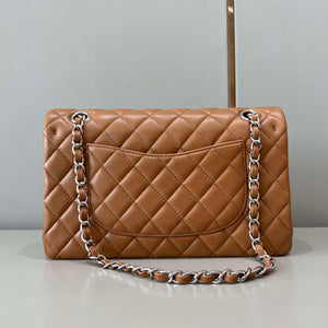 Chanel A01112 Flap Classic 11.12 Handbag Haas Lambskin & Gold-Tone Metal Caramel - Light Gold - View 17