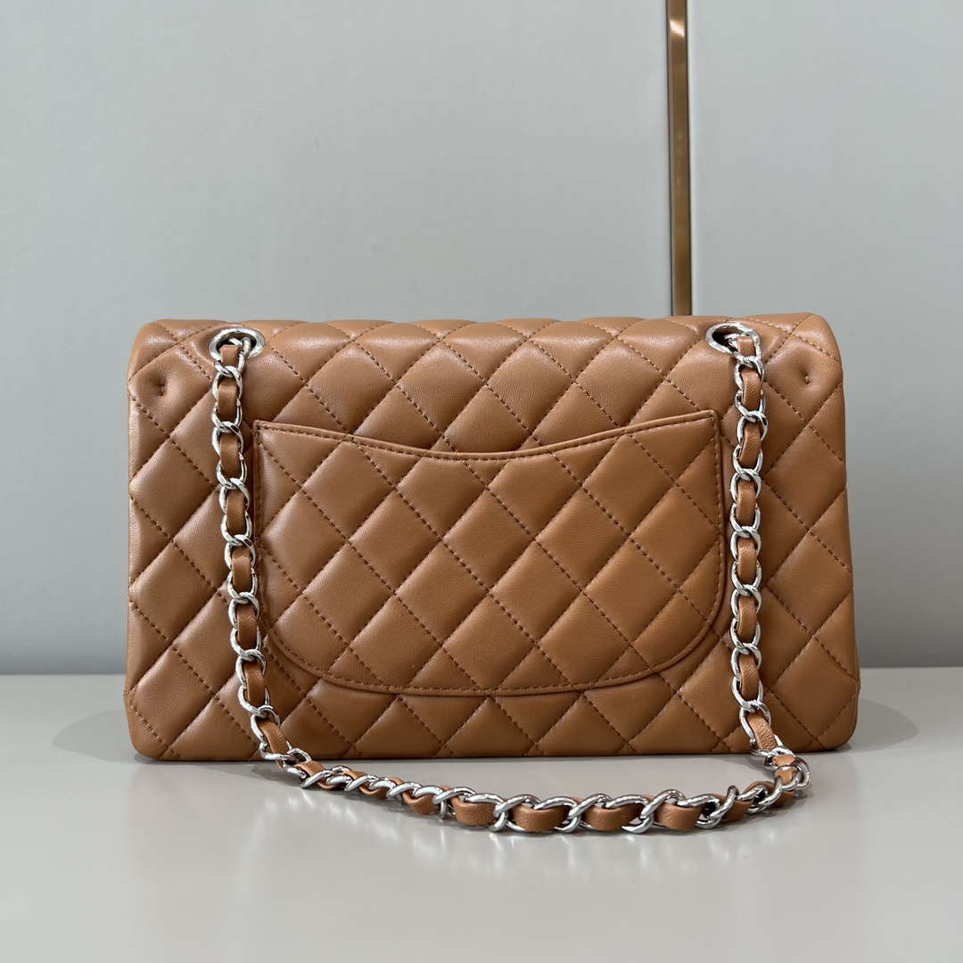 Chanel A01112 Flap Classic 11.12 Handbag Haas Lambskin & Gold-Tone Metal Caramel