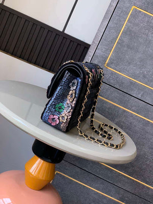 Chanel A01112 Flap Classic 11.12 Handbag High-end handmade embroidery Sequined - Default Title - View 2