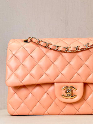 Chanel A01112 Flap Classic 11.12 Handbag Lambskin & Gold-Tone Metal Orange - Default Title - View 3