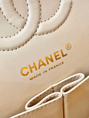 Chanel A01112 Flap Classic 11.12 Handbag Lambskin & Gold-Tone Metal Apricot - Default Title - View 16