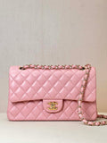 Chanel A01112 Flap Classic 11.12 Handbag Lambskin & Gold-Tone Metal Cherry Blossom Pink