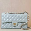 Chanel A01112 Flap Classic 11.12 Handbag Lambskin & Gold-Tone Metal Light Blue - Default Title - View 1