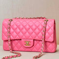 Chanel A01112 Flap Classic 11.12 Handbag Lambskin & Gold-Tone Metal Rose Pink - Default Title - View 1