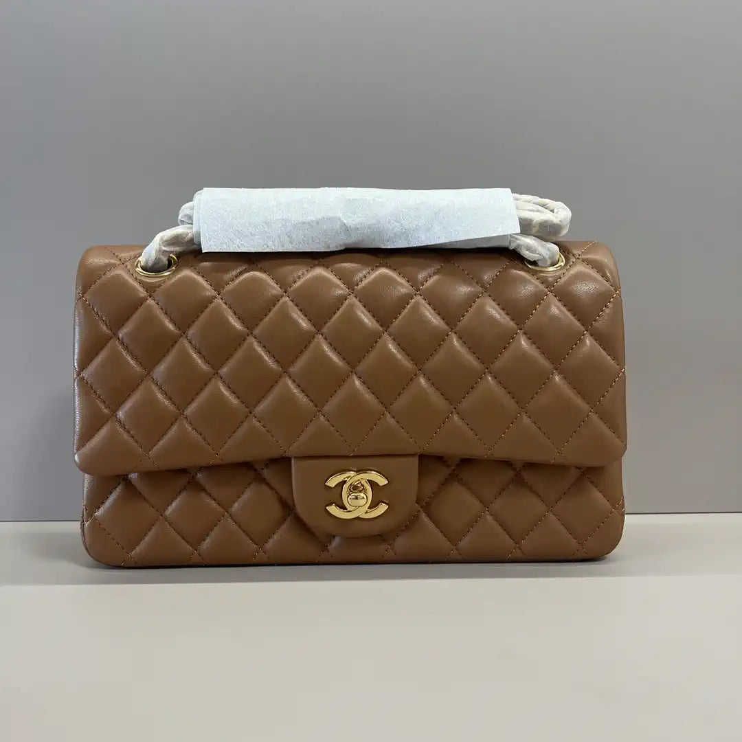 Chanel A01112 Flap Classic 11.12 Handbag Brown Lambskin