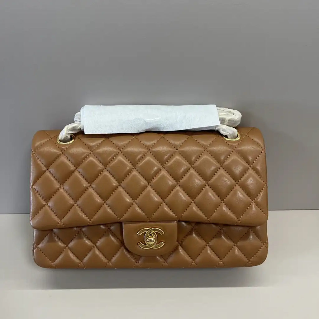Chanel A01112 Flap Classic 11.12 Handbag Brown Lambskin