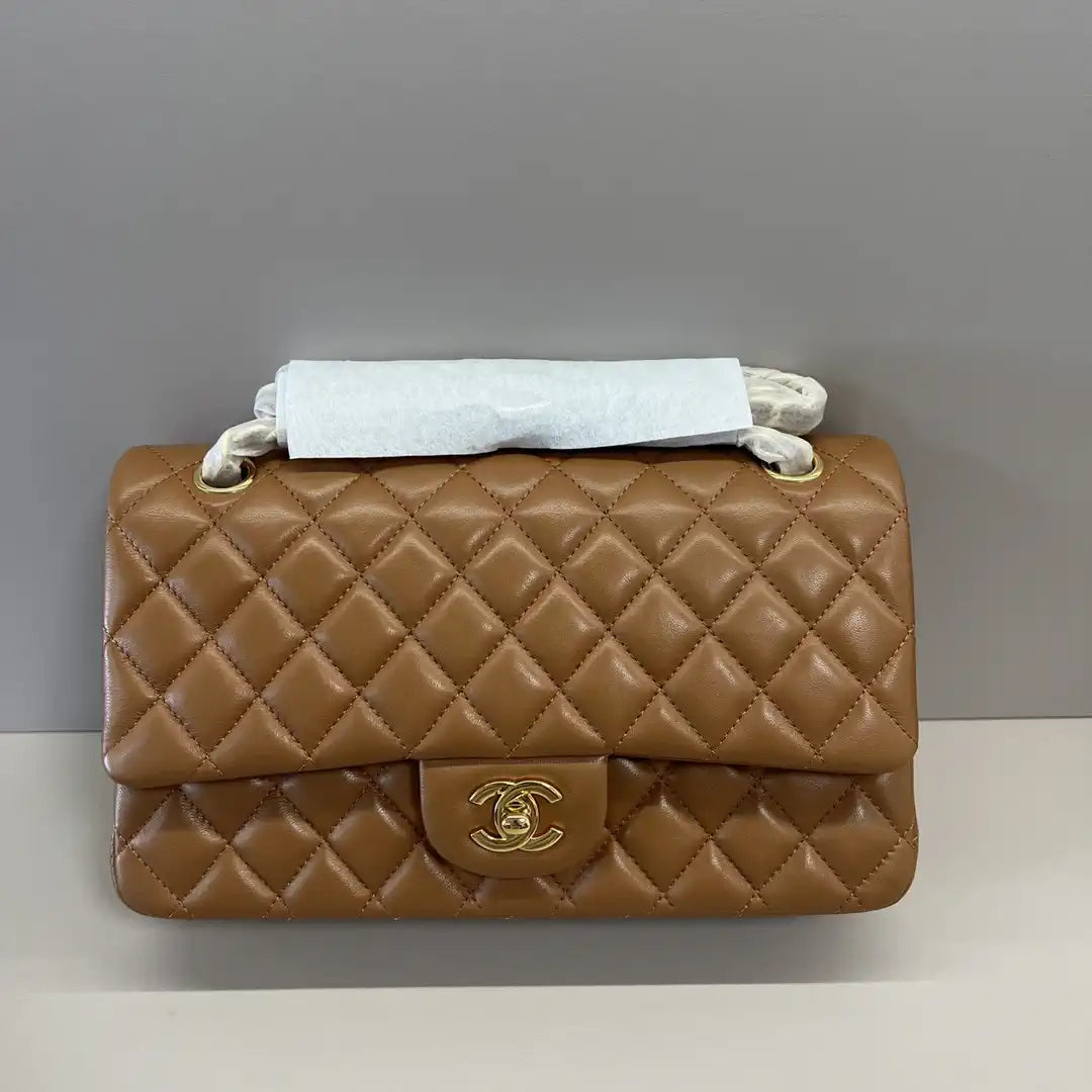 Chanel A01112 Flap Classic 11.12 Handbag Brown Lambskin