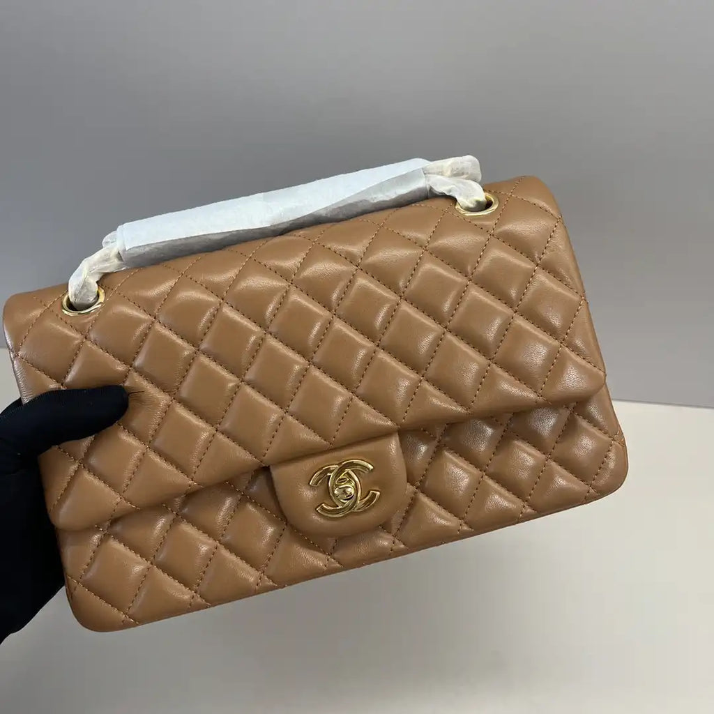 Chanel A01112 Flap Classic 11.12 Handbag Brown Lambskin