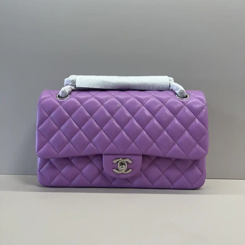 Chanel A01112 Flap Classic 11.12 Handbag Lambskin Purple