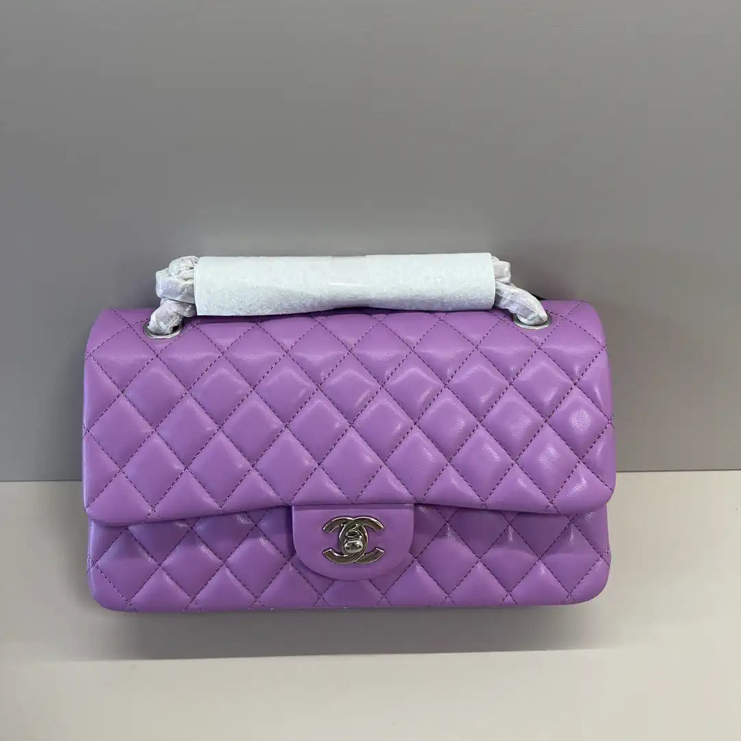 Chanel A01112 Flap Classic 11.12 Handbag Lambskin Purple
