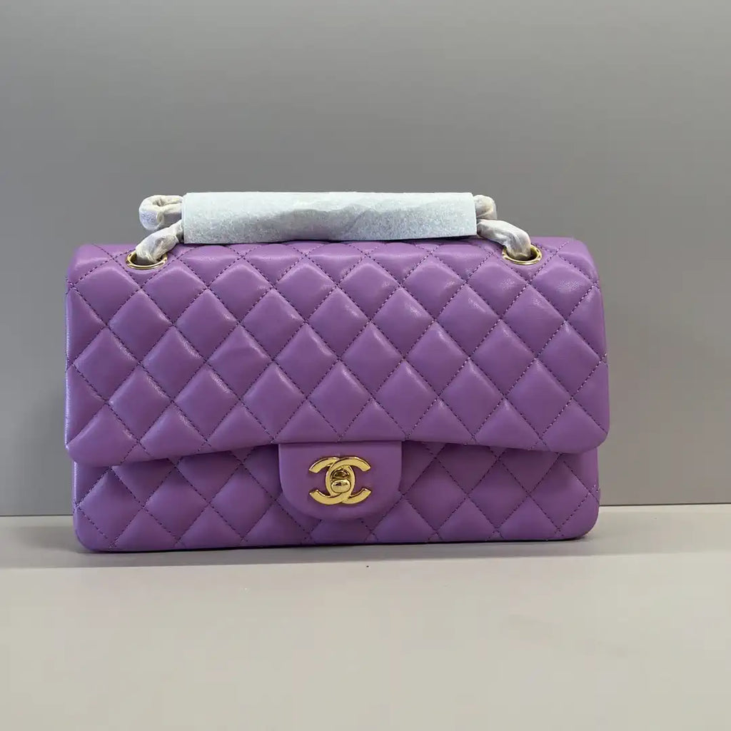 Chanel A01112 Flap Classic 11.12 Handbag Lambskin Purple