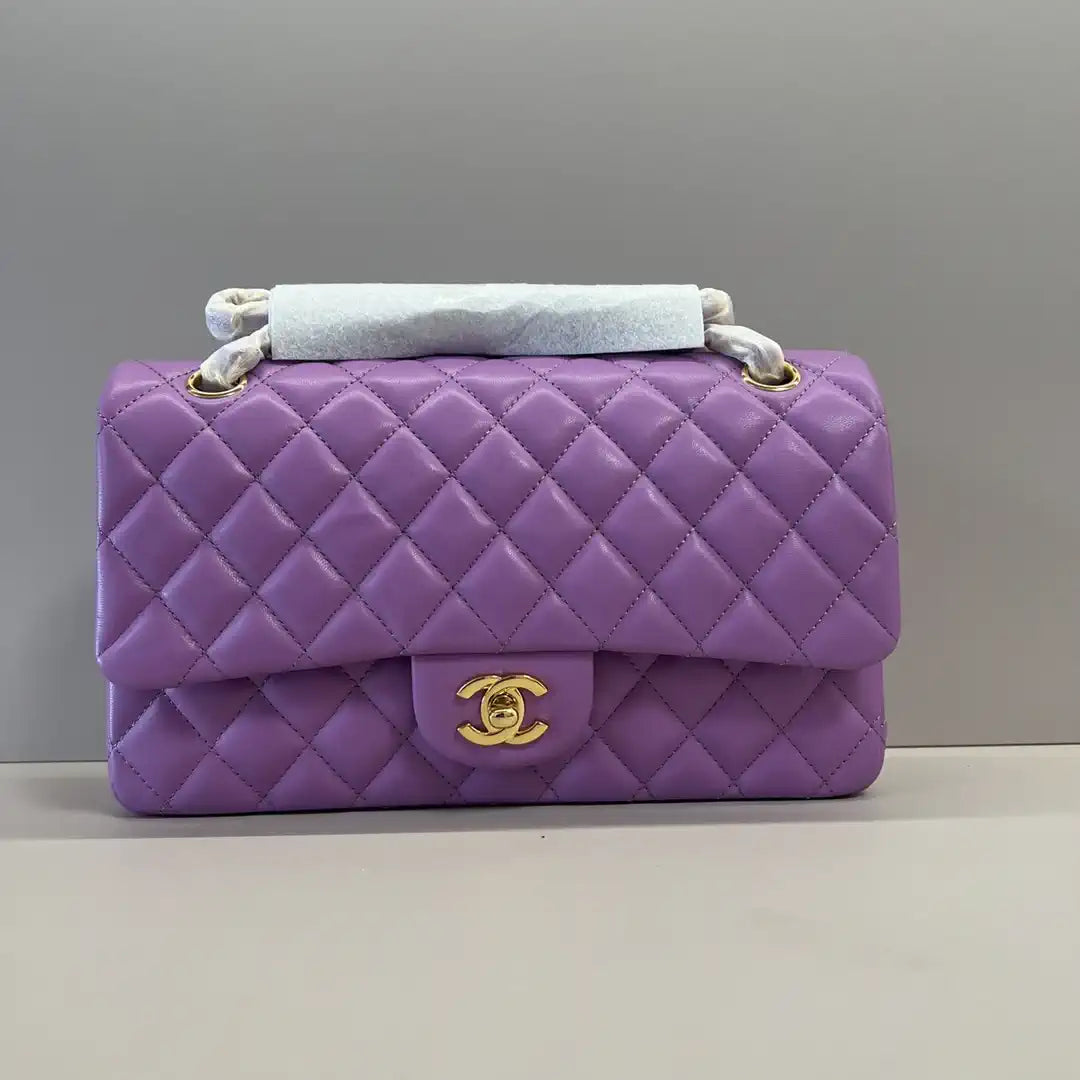 Chanel A01112 Flap Classic 11.12 Handbag Lambskin Purple