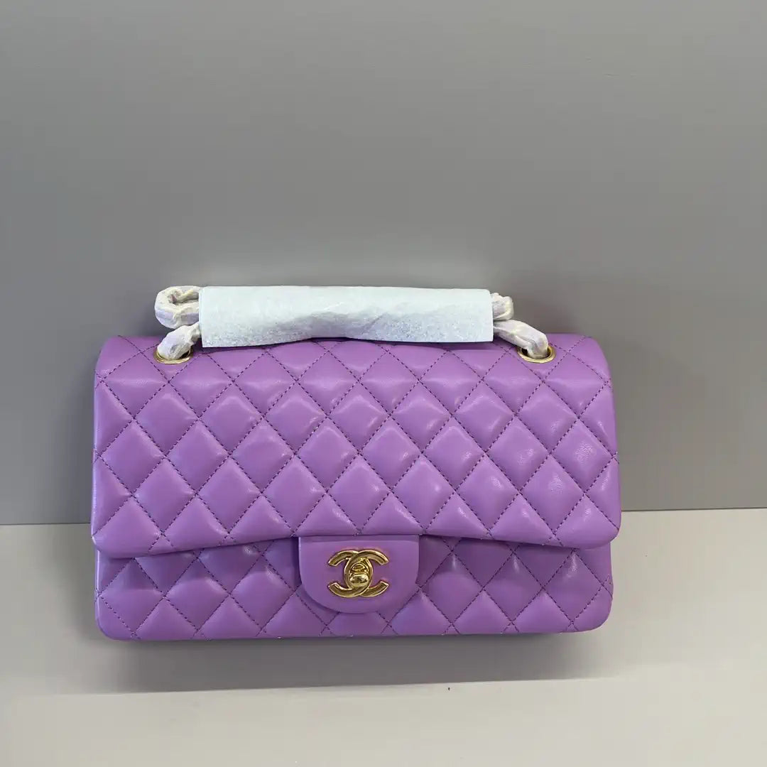 Chanel A01112 Flap Classic 11.12 Handbag Lambskin Purple