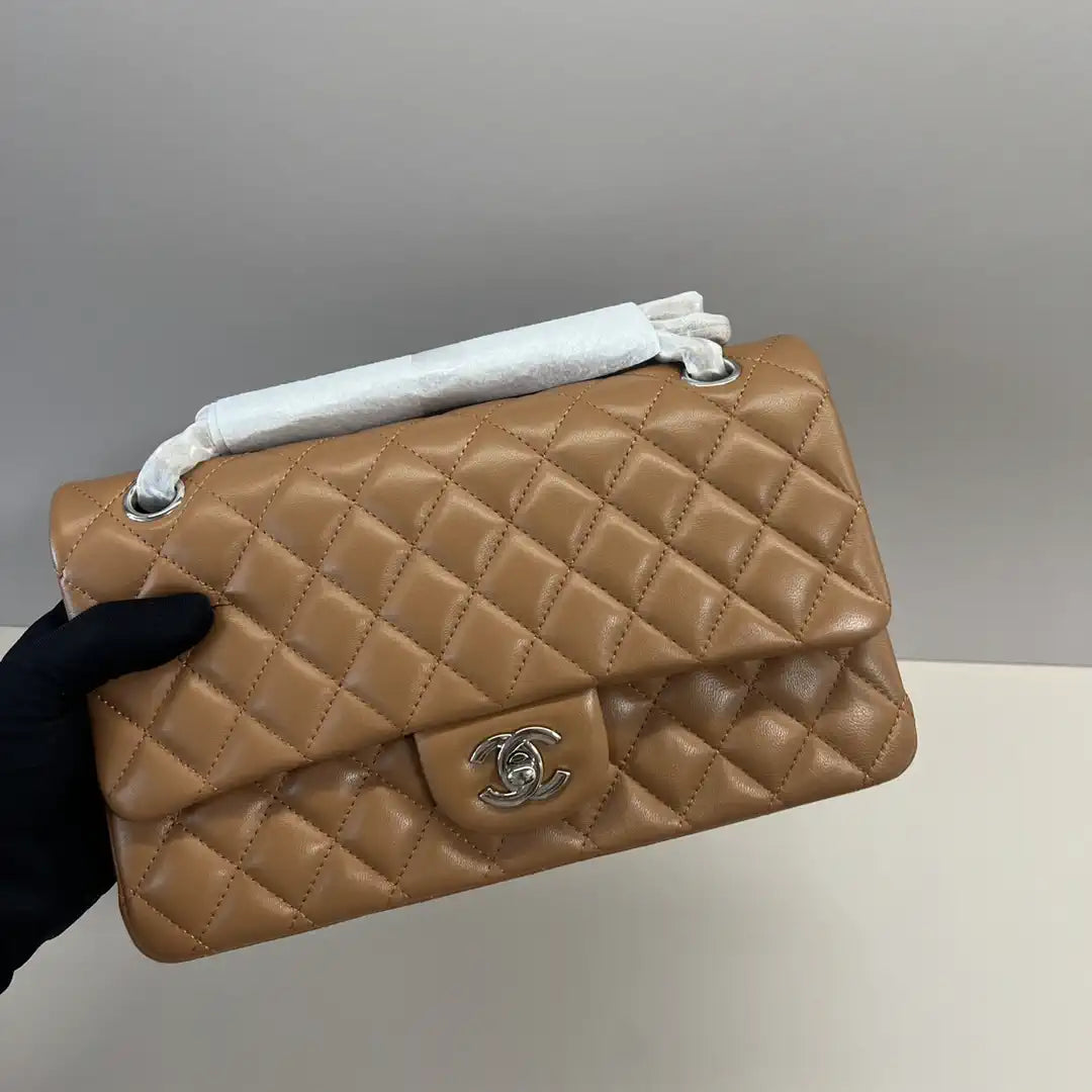 Chanel A01112 Flap Classic 11.12 Handbag Brown Lambskin