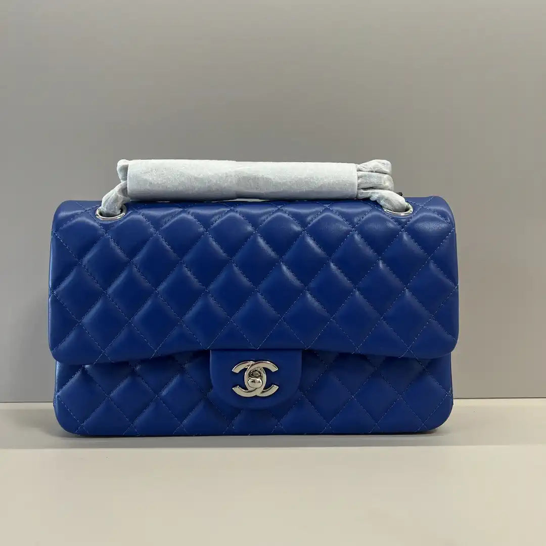 Chanel A01112 Flap Classic 11.12 Handbag Lambskin Electric Blue