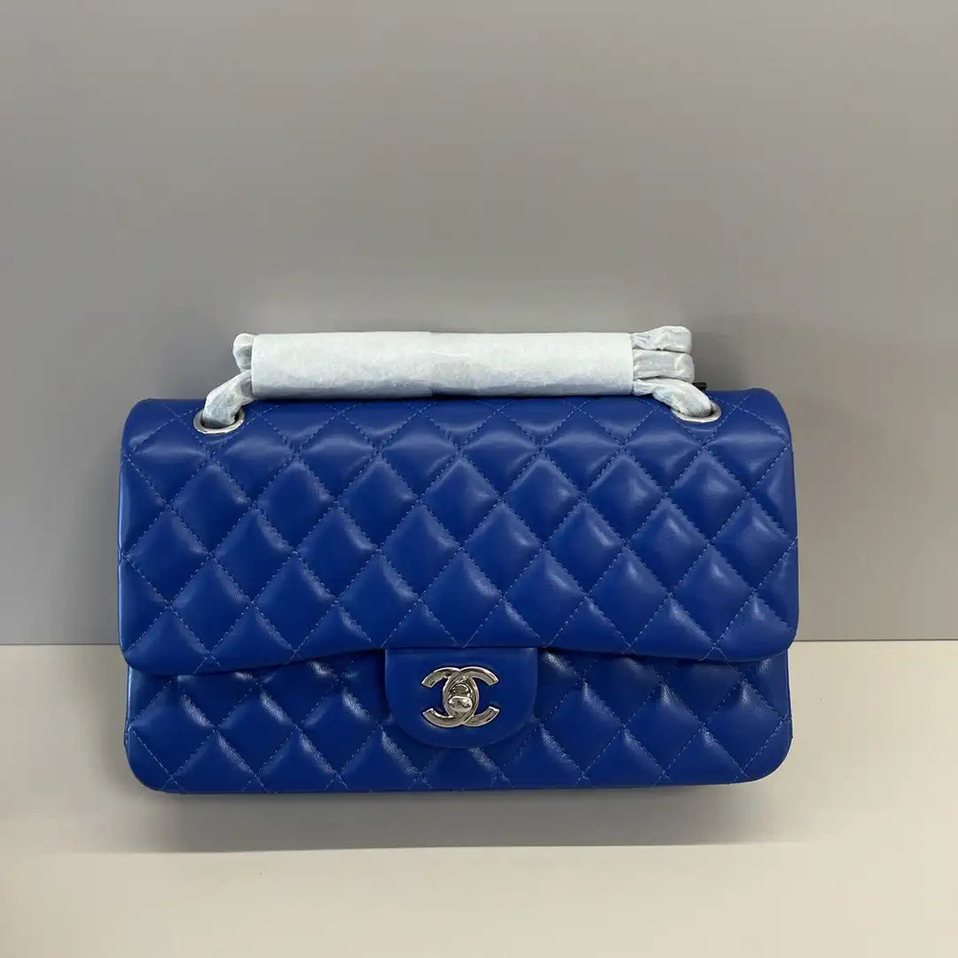 Chanel A01112 Flap Classic 11.12 Handbag Lambskin Electric Blue