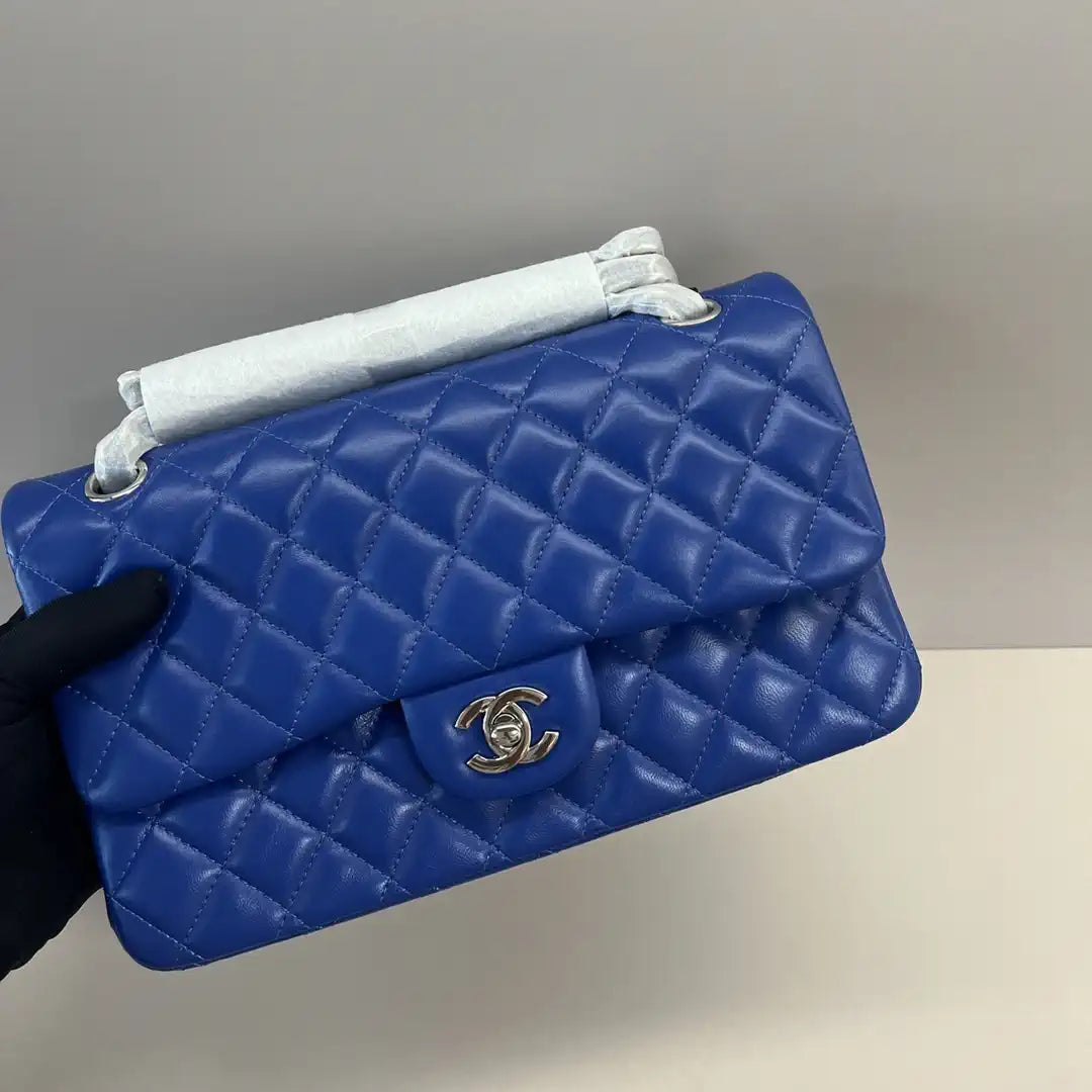 Chanel A01112 Flap Classic 11.12 Handbag Lambskin Electric Blue