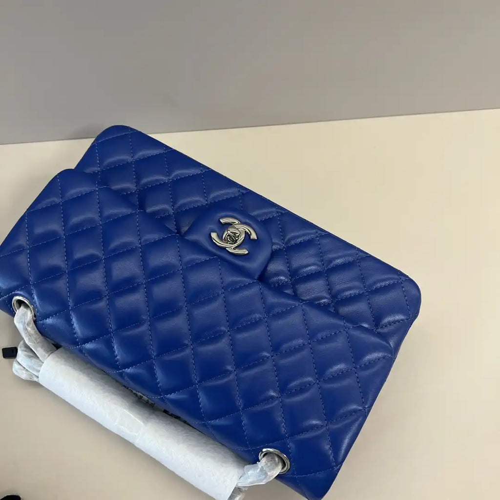 Chanel A01112 Flap Classic 11.12 Handbag Lambskin Electric Blue