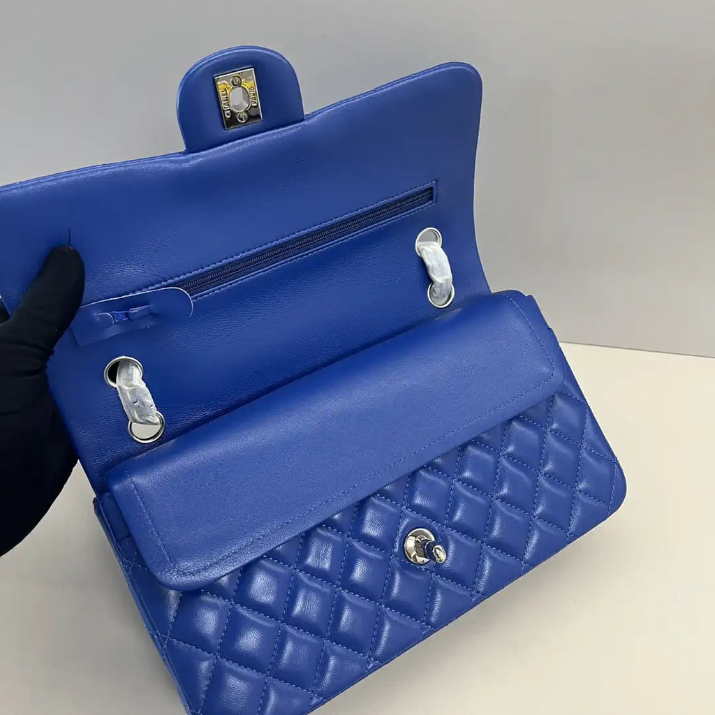 Chanel A01112 Flap Classic 11.12 Handbag Lambskin Electric Blue