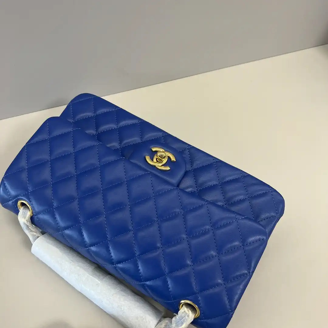 Chanel A01112 Flap Classic 11.12 Handbag Lambskin Electric Blue