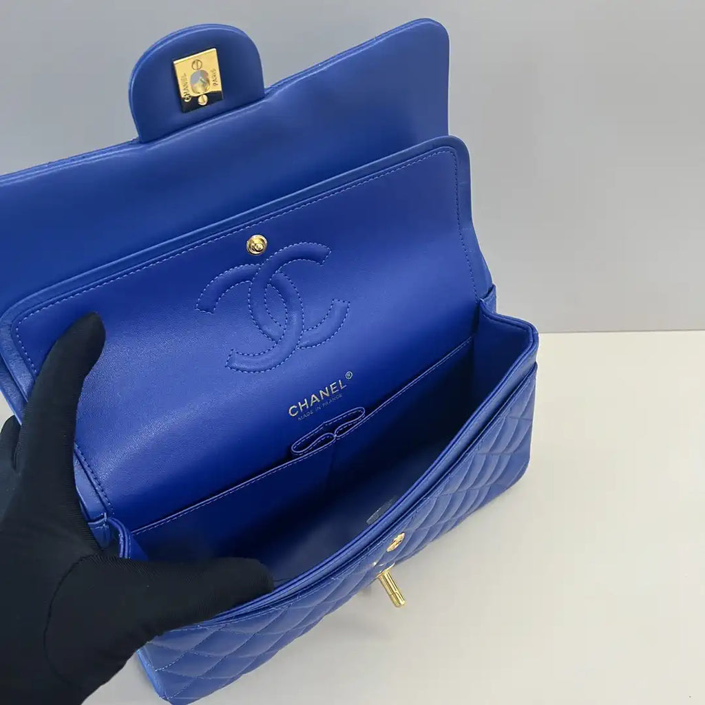 Chanel A01112 Flap Classic 11.12 Handbag Lambskin Electric Blue