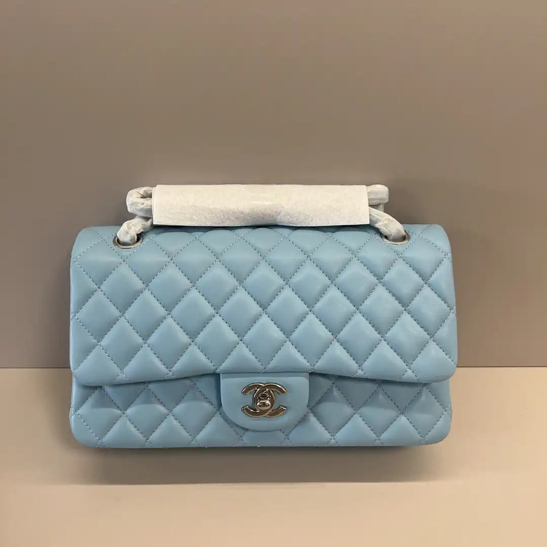 Chanel A01112 Flap Classic 11.12 Handbag Lambskin Lake Blue