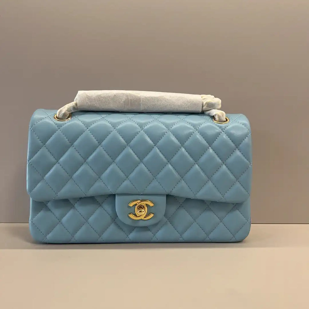 Chanel A01112 Flap Classic 11.12 Handbag Lambskin Lake Blue
