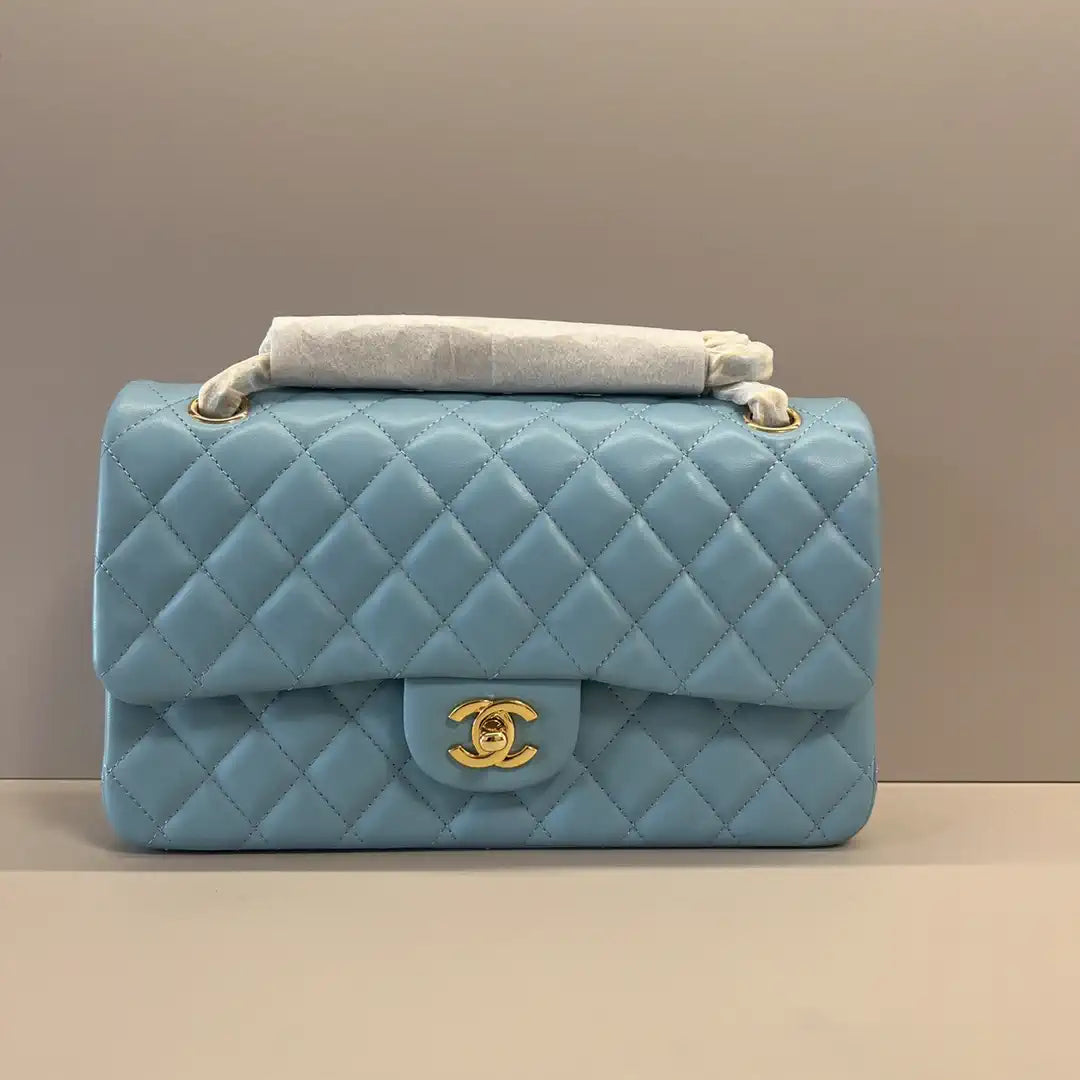 Chanel A01112 Flap Classic 11.12 Handbag Lambskin Lake Blue