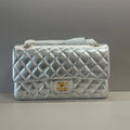 Chanel A01112 Flap Classic 11.12 Handbag Lambskin Silver