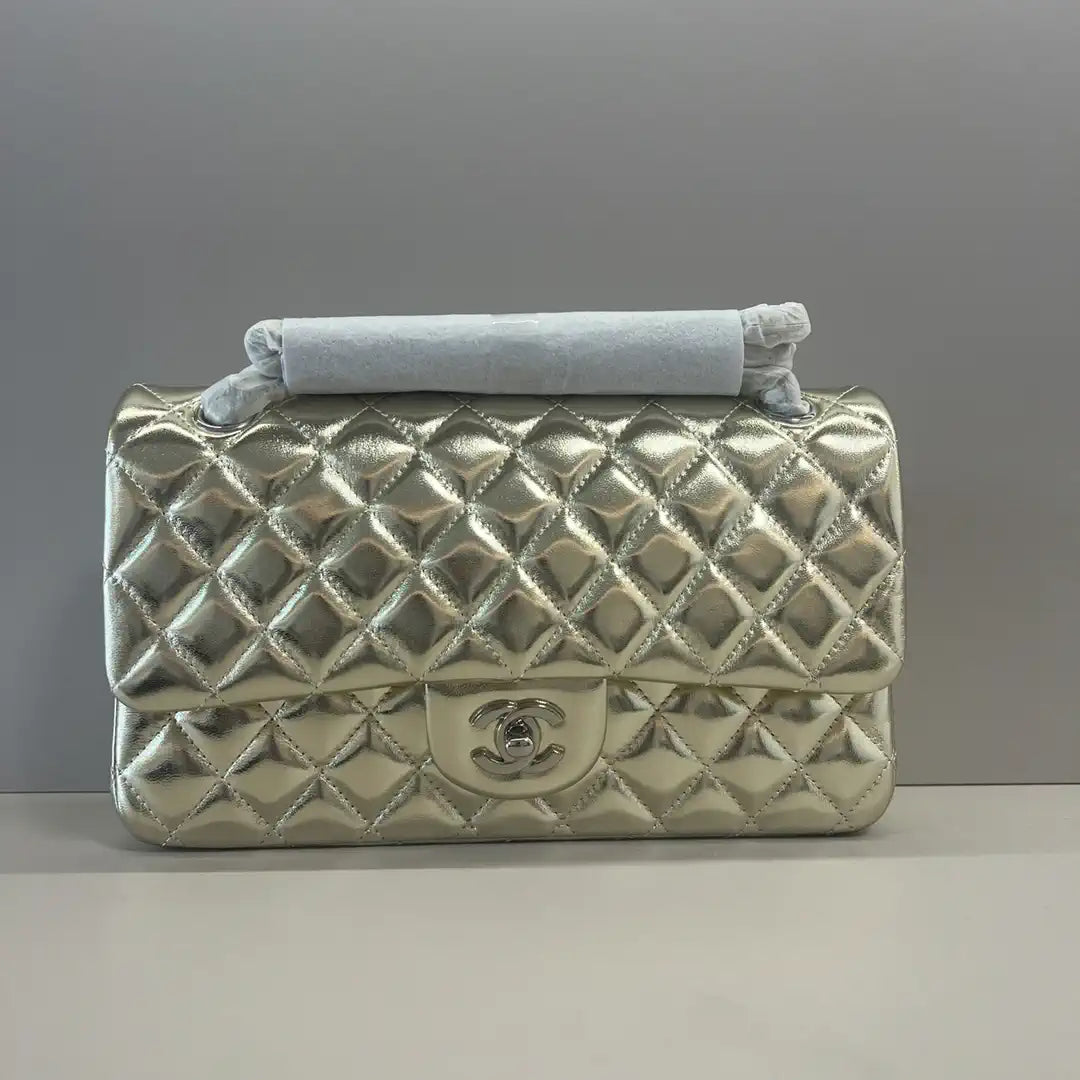 Chanel A01112 Flap Classic 11.12 Handbag Lambskin Gold