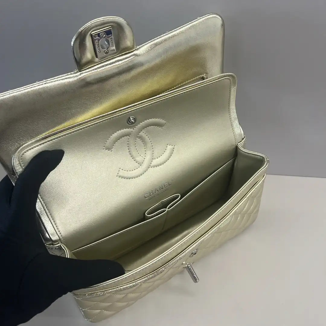 Chanel A01112 Flap Classic 11.12 Handbag Lambskin Gold