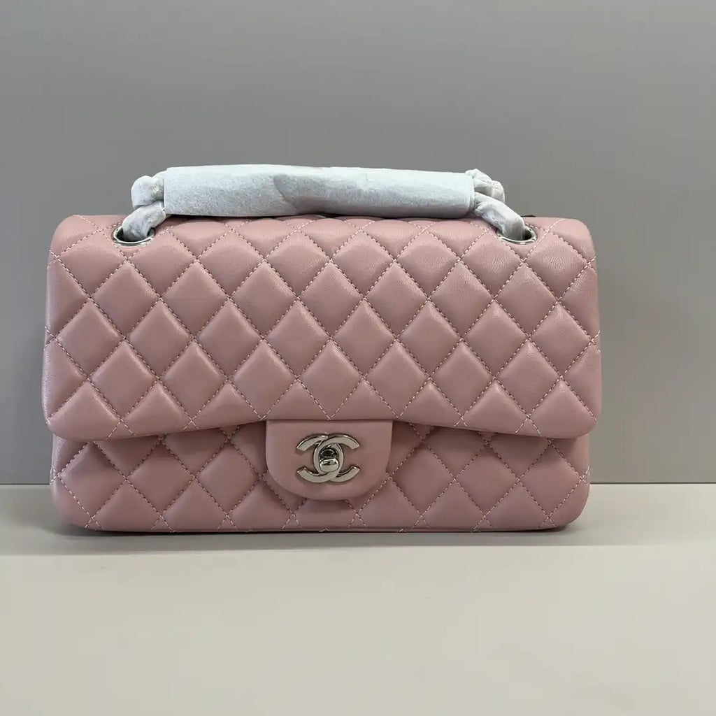 Chanel A01112 Flap Classic 11.12 Handbag Lambskin Pink