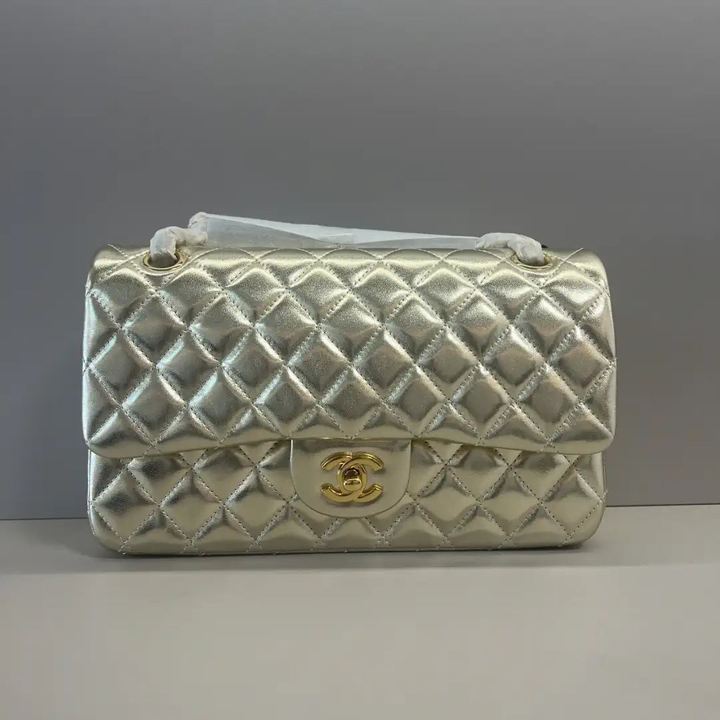Chanel A01112 Flap Classic 11.12 Handbag Lambskin Gold