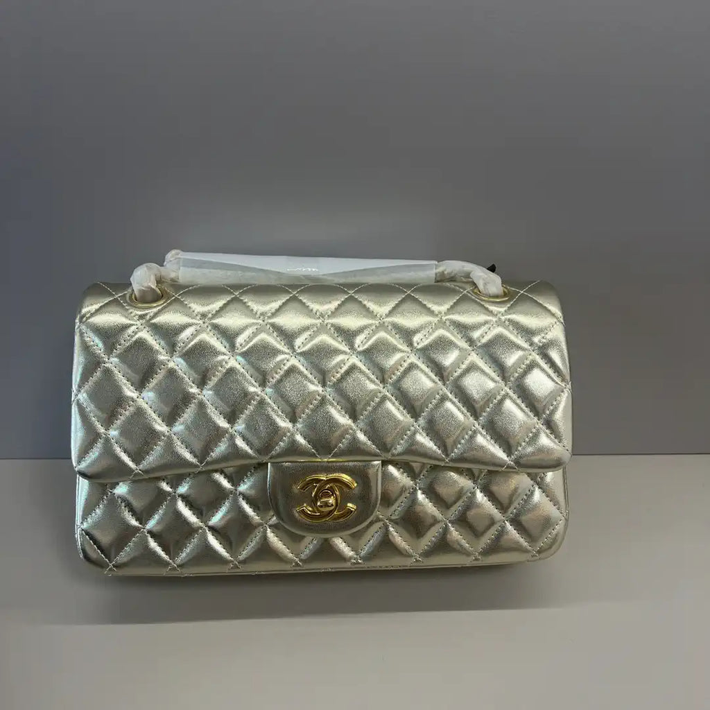 Chanel A01112 Flap Classic 11.12 Handbag Lambskin Gold