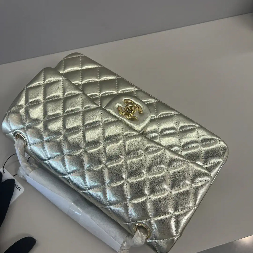 Chanel A01112 Flap Classic 11.12 Handbag Lambskin Gold