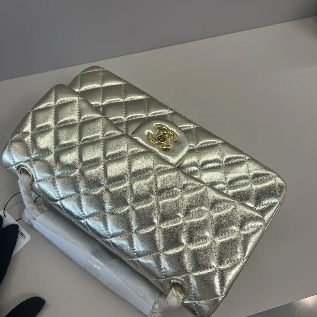 Chanel A01112 Flap Classic 11.12 Handbag Lambskin Gold